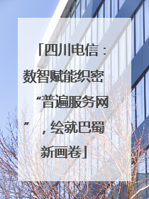 四川电信：数智赋能织密“普遍服务网”，绘就巴蜀新画卷